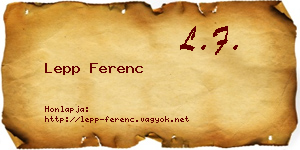 Lepp Ferenc névjegykártya