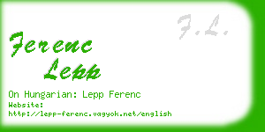 ferenc lepp business card